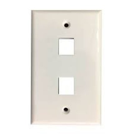 Faceplate - 2 puertos Sin Label Color X3 Blanco