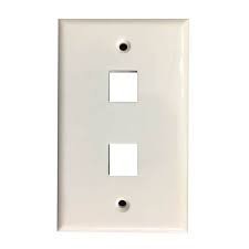 Faceplate - 2 puertos Sin Label Color X3 Blanco