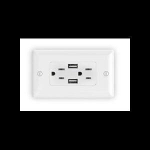 Toma Corriente Doble + Puerto USB VESTA