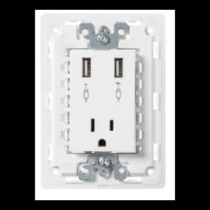 Toma Corriente + 2 Puertos USB Blanco Simon S25